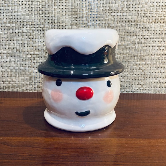 🎄🌟HP🌟NWOB Ceramic Snowman Figural Cookie Jar by Midwest Cannon Falls - Picture 1 of 10
